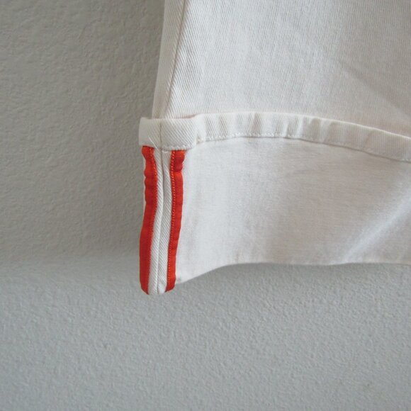 Lands End Women's Jeans 12 White Cropped Wide Leg Selvedge Denim Casual Coastal - Picture 4 of 11